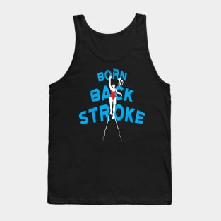 Womens Born To Backstroke 2 Swimmer Tank Top